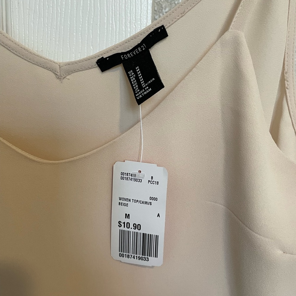 Forever 21 Woven Cami Tank Top - medium - beige - Picture 5 of 10